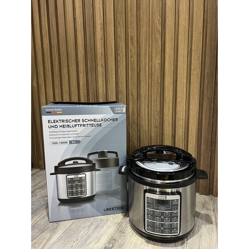 Nồi áp suất điện đa năng LEBENLANG LBEE0908-EC 6L chế độ ninh hầm siêu nhanh, tiết kiệm thời gian - hàng chính hãng