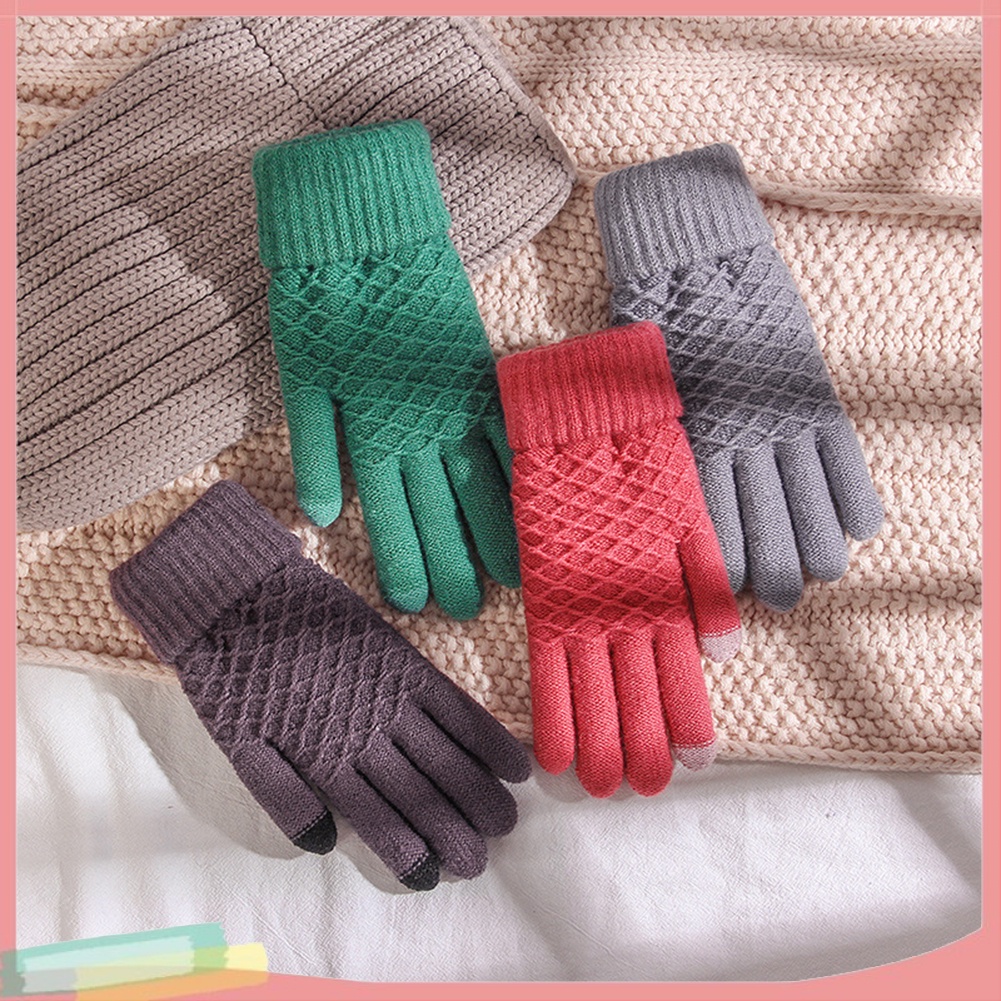 Đôi Găng Tay Len Ấm Áp Thời Trang Dành Cho Nữ