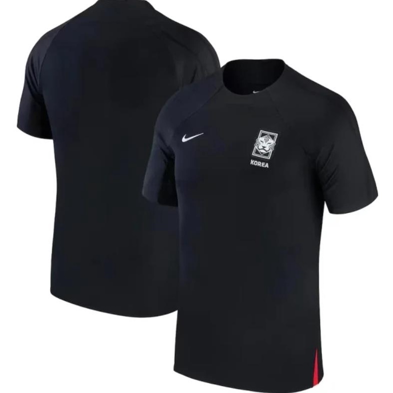 Áo Bóng Đá Ngắn Tay Màu Đen Size s-4xl Thời Trang Hàn Quốc 2022 / 23