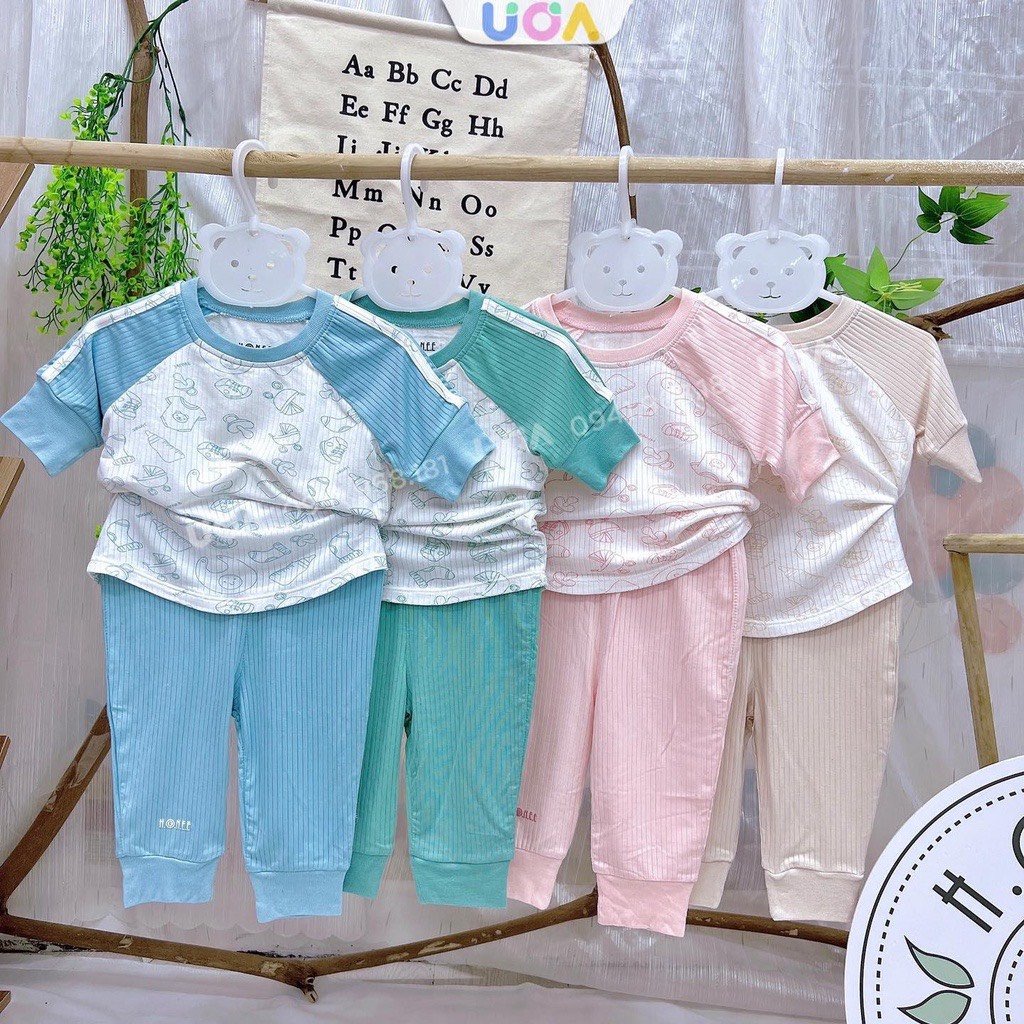 Bộ cộc tay lỡ quần dài Sporty Hrnee cho bé trai/bé gái