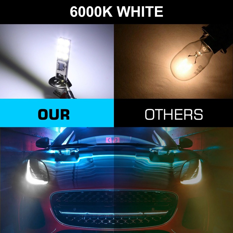 Đèn LED Tín Hiệu Sương Mù Ánh Sáng Trắng 12A H1-12SMD-5050 Cho Xe Hơi