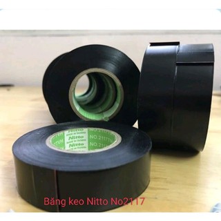 Băng dính cách điện đen nitto no.2117tvh/denka dai-mỏng-dính