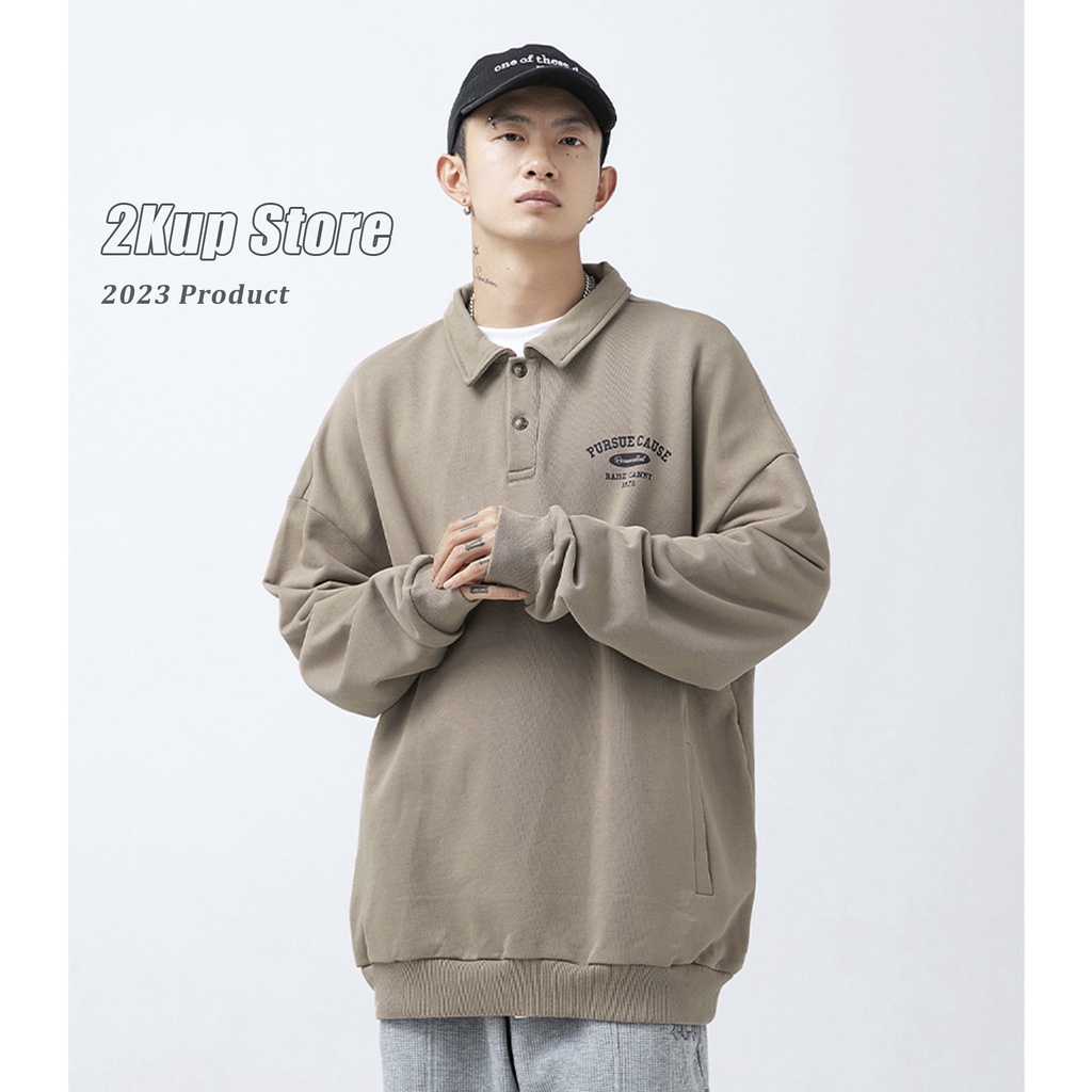 Áo Sweater Polo Có Cổ Màu Lạ Chính Hãng