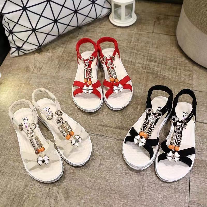 Giày Sandal Đế Bằng Phong Cách Bohemian Thời Trang Cho Nữ