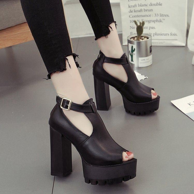 Giày Cao Gót 12cm Có Khóa Kéo Thời Trang Xuân Hè Quyến Rũ Cho Nữ