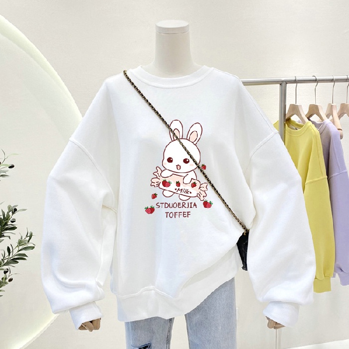 NRVP Áo Khoác Thể Thao Tay Dài Dáng Rộng In Hình Thỏ Năm Mới 2023 Phong Cách Trung Hoa Hàn Quốc Cho Nữ