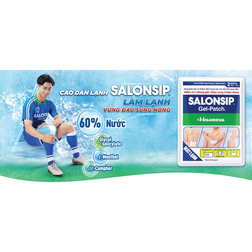 ✔️️️Hộp Salonsip 10 gói x 2 miếng dán lạnh Hisamistu SLP