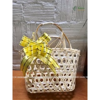 Giỏ tre để quà biếu thân thiện với môi trường, Giỏ mây tre để quà tặng; Tết 2023; Decor, Trang trí cắm hoa; Giỏ giá rẻ