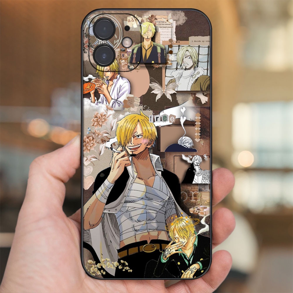 Ốp lưng iPhone 12 dẻo đen cạnh vuông in hình Sanji One Piece Đảo Hải Tặc