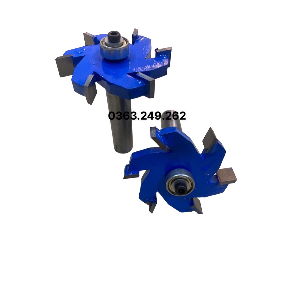 Mũi phay gỗ CUỐC 6 cánh móc rãnh từ 3mm đến 15mm SÂU 20mm
