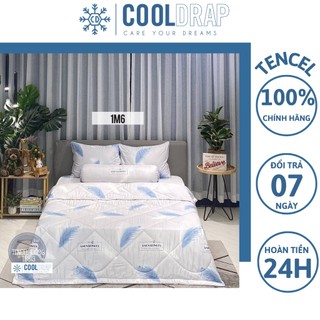 Bộ chăn ga gối lụa tencel cao cấp cool_premium bộ chăn drap gối lụa tencel 05 món sang xịn mịn mát
