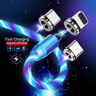 SAMSUNG Cáp Sạc Có Đèn LED Phát Sáng Đầu Micro USB Type C Cho Iphone