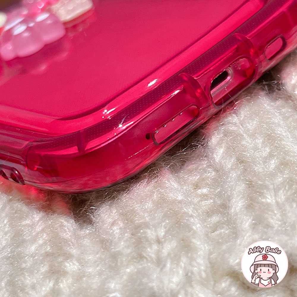 Ốp Điện Thoại TPU Mềm Trong Suốt Chống Mồ Hôi Hình Gấu 3D Cho IPhone 14 Pro Max 11 7Plus 13 12 11 Pro Max X XS