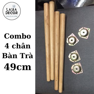 <<COMBO>> Combo 4 Chân Bàn Trà Gắn Ốc Dài 50cm - Đa Dạng Kích Thước - Tặng PAD SẮT chất lượng gắn bàn
