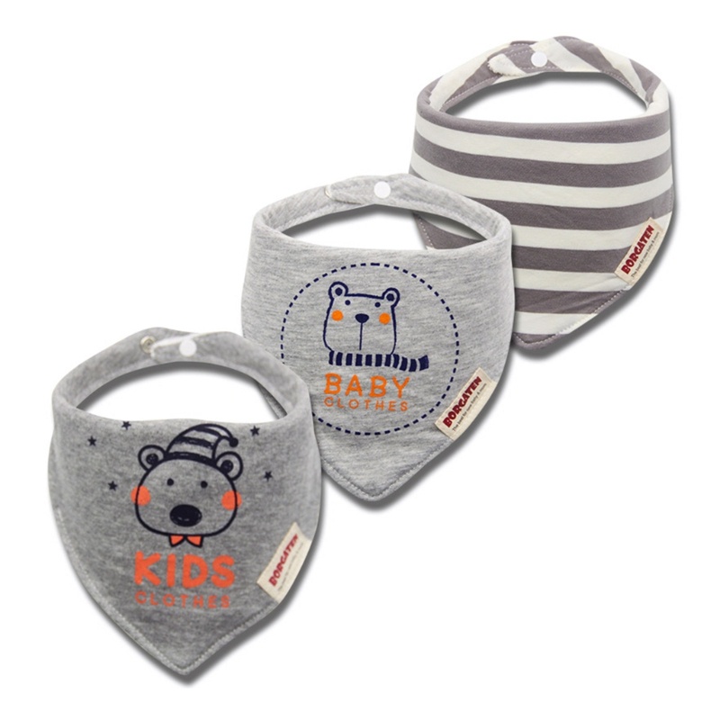 Yếm Ăn Tam Giác In Họa Tiết Chất Liệu Thấm Hút Tốt Tiện Dụng Cho Bé