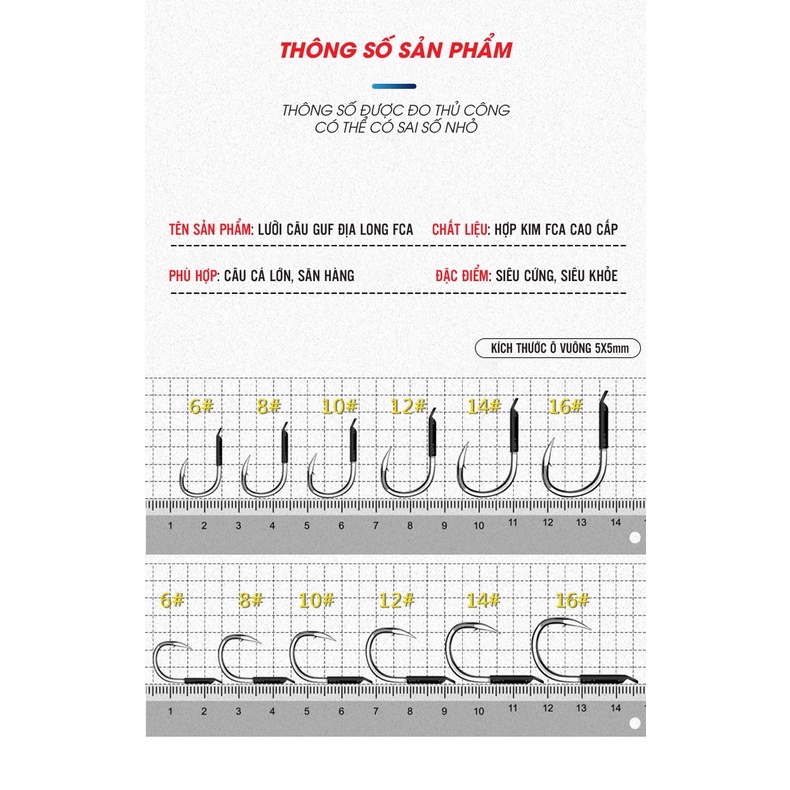 Lưỡi Câu GUF Địa Long S20 FCA