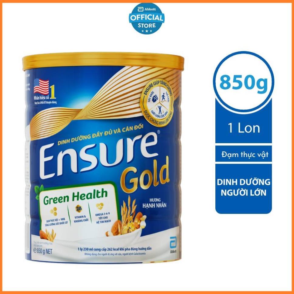Sữa bột Ensure Gold Đạm thực vật 850g/lon