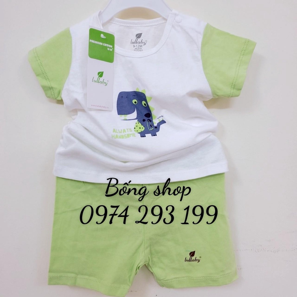 Lullaby 2023 Bộ cộc cài vai vải cotton mỏng mềm mát cho bé trai/ bé gái (6-16kg)
