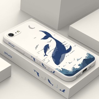 Ốp Điện Thoại Silicon Dẻo In Hình Cá Voi Cho IPhone 8 7 6 6S Plus SE 2020