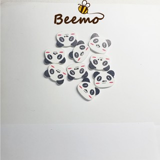 [Set 10 Cái] Cúc Gỗ,Khuy Cài Áo Gấu Trúc