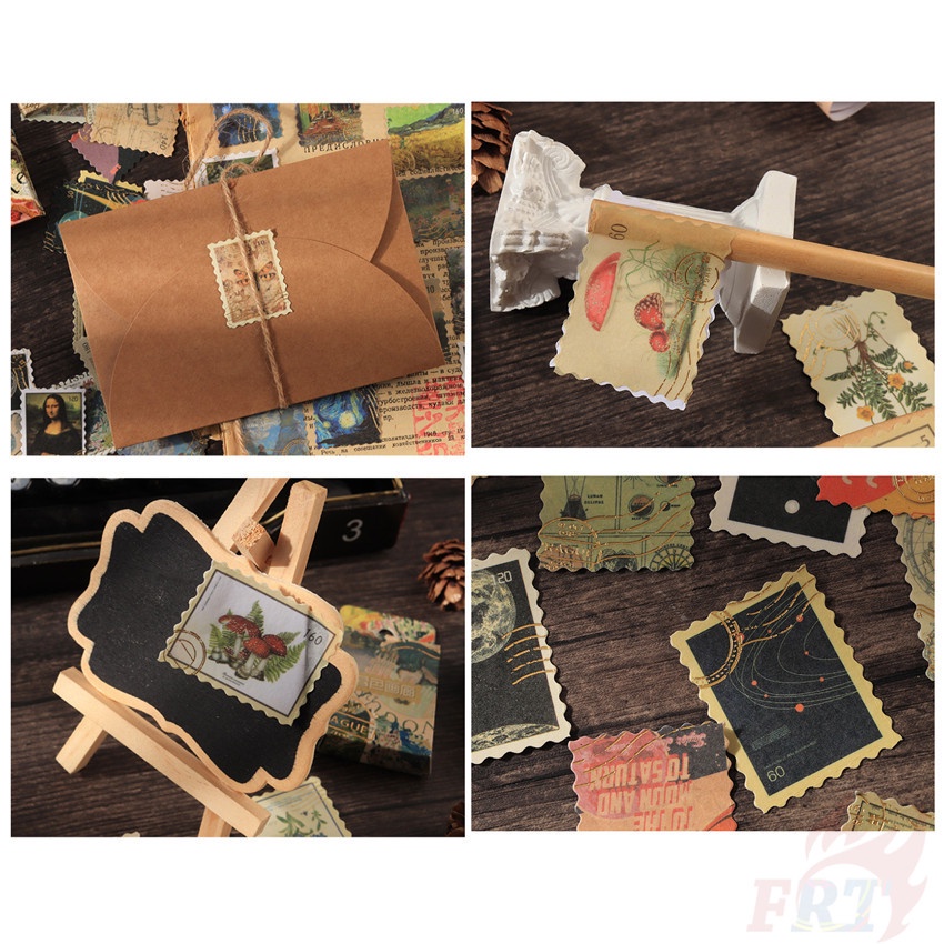 Hộp 45 Món Đồ Chơi Chất Lượng Cao ❉ Miếng Dán Niêm Phong Tem Nghệ Thuật ❉ Sticker Dán Trang Trí Sổ Nhật Ký DIY