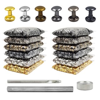 Bộ 100 Đinh Tán Kim Loại 5-10mm Chuyên Dụng Cho Sửa Chữa Đồ Da / Dây Nịt / Giày Dép