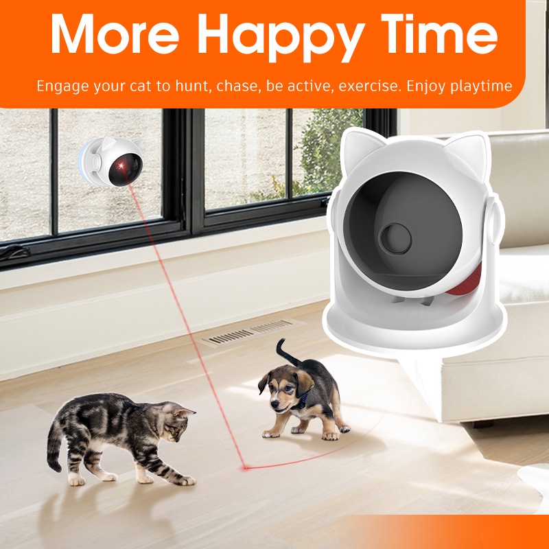 HamshMoc Đồ Chơi Tương Tác Tự Động Ngắt Tia Laser Sạc USB Nhanh Và Chậm Cho Mèo Cưng