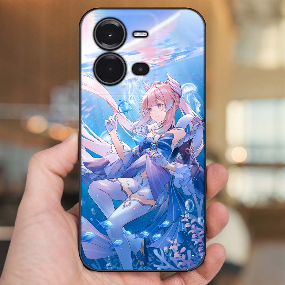 Ốp lưng Vivo V25 5G viền đen in hình Sangonomiya Kokomi Genshin Impact