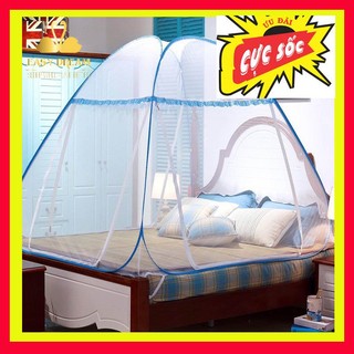Mùng chụp tự bung gấp gọn màn chụp người lớn  cao 1m65_khóa inox đôi 2 chều Cách Gấp Màn Chụp