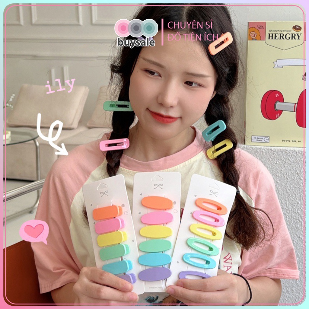 Kẹp mái thiết kế trẻ trung, màu sắc đa dạng, nổi bật, chất liệu nhựa bền bỉ, giúp tóc gọn gàng - BuySales - BSPK314
