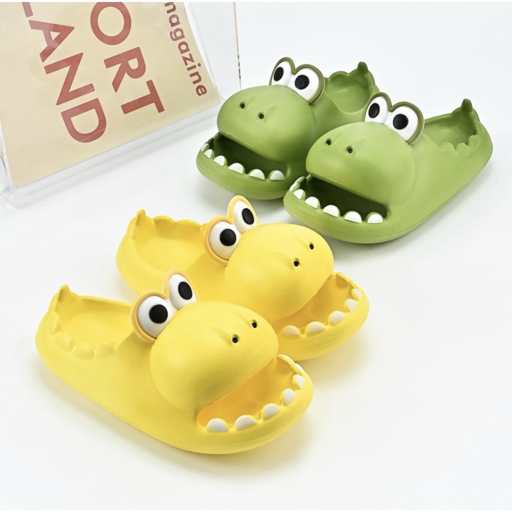 Dép quai ngang cá sấu,dép hà mã, cá xấu há miệng mắt to cho người lớn siêu cute phong cách Ulzzang Mã 19