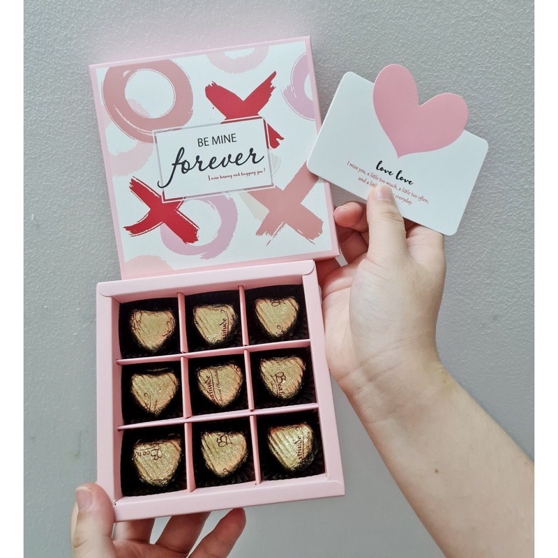 Hộp đựng Socola 9 viên quà tặng lễ tình nhân Valentine