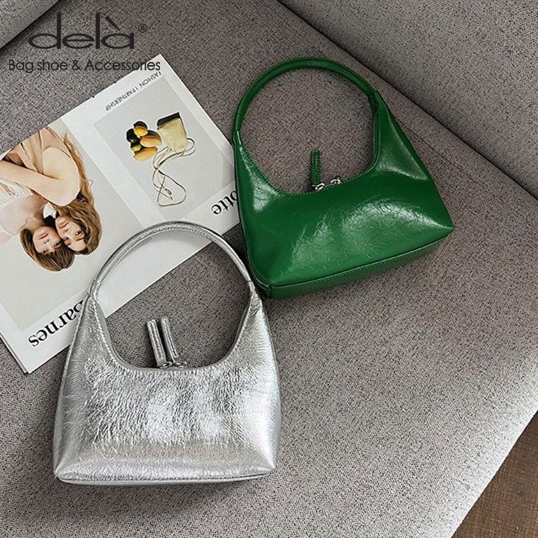 Dela Túi Xách mini Đeo Dưới Cánh Tay Chất Liệu Da Bò Cao Cấp Cho Nữ