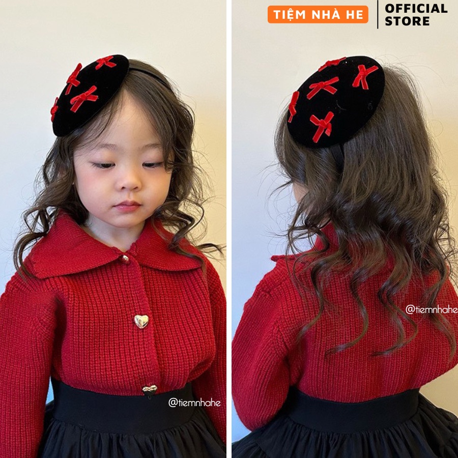Băng Đô Bờm Cài Tóc Sinh Nhật Mũ Nơ Nhung Phong Cách Châu Âu Cho Bé Gái Tiệm Nhà He Phụ Kiện Trẻ Em Không Thể Thiếu