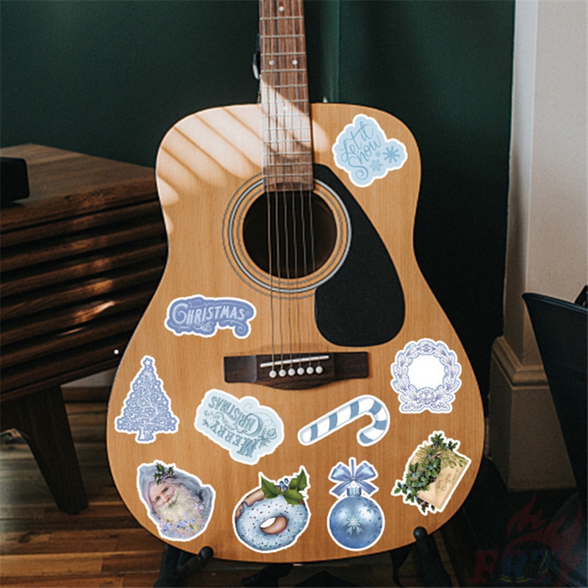 ❉ Set 01 Sticker Mini Trang Trí Giáng Sinh Phong Cách Retro ❉ Bộ 50 Sticker Chống Thấm Nước Họa Tiết Doodle Hợp Thời Trang