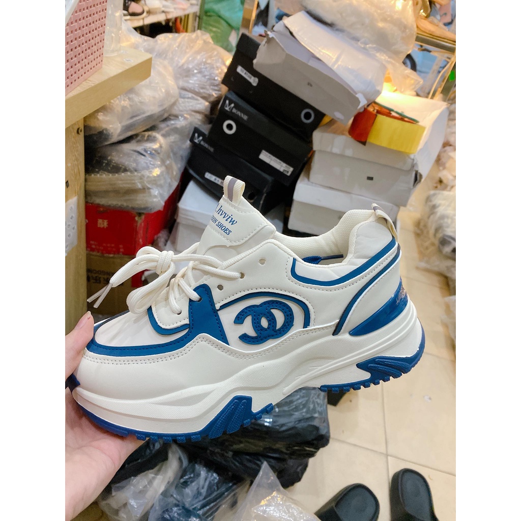 Giày sneaker độn đế ChaneI viền