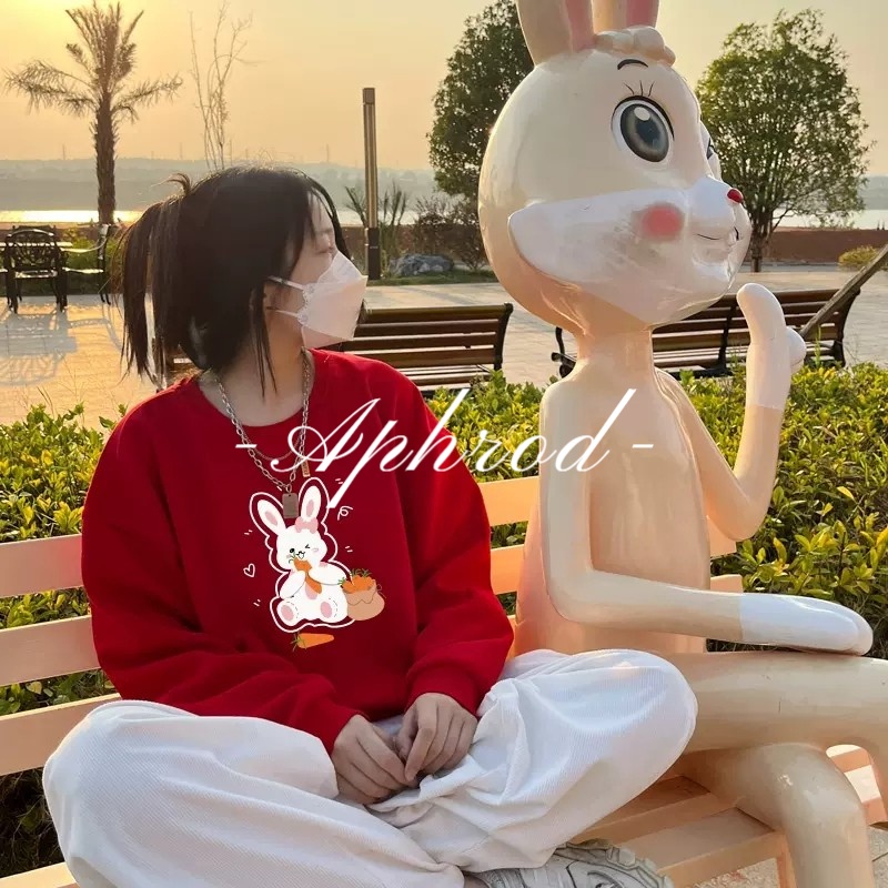 Áo Thời Trang Lễ Hội Năm Mới Màu Đỏ Dễ Thương Cho Nữ