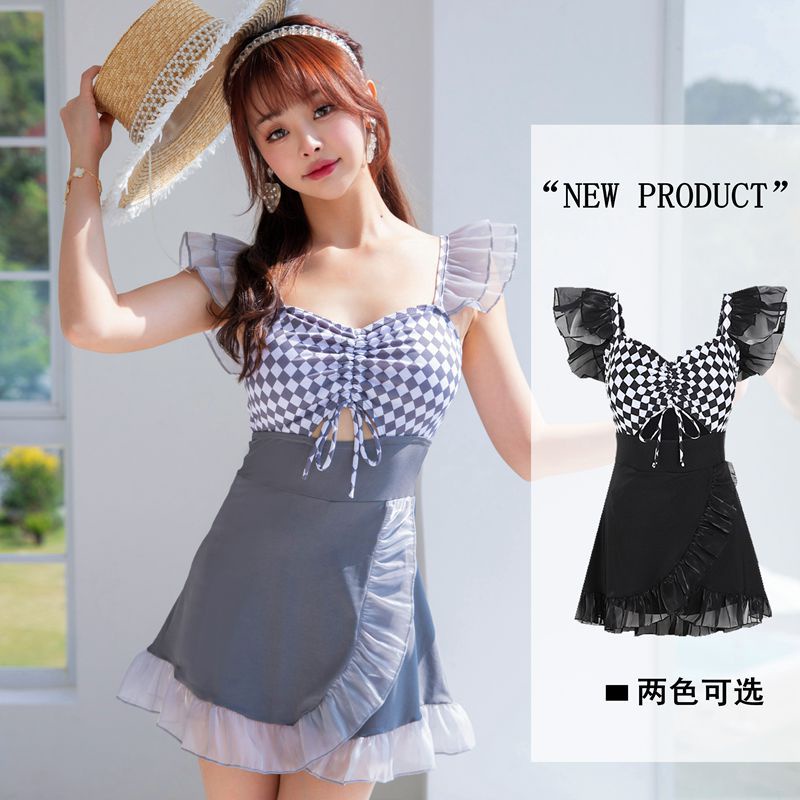 Bộ Đồ Bơi Một Mảnh Tay Ngắn Che Bụng Mỏng Nhẹ Thời Trang Mùa Xuân 2023 Mới Mẻ Quyến Rũ Dành Cho Nữ