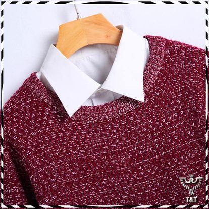 Áo len nam cổ tròn vân trơn phối đồ Hàn Quốc phong cách trẻ trung, cá tính - ADAM MAN