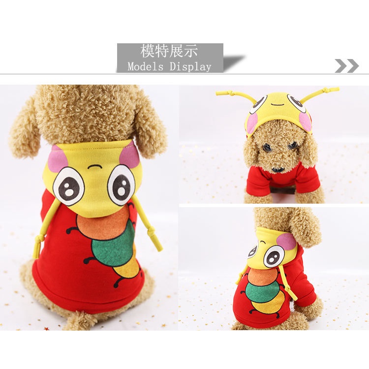 Áo chó mèo ngộ nghĩnh có mũ