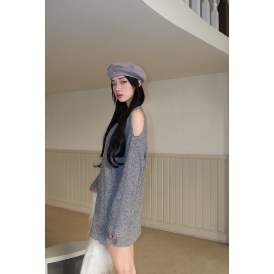 Áo váy khoét vai OHOH