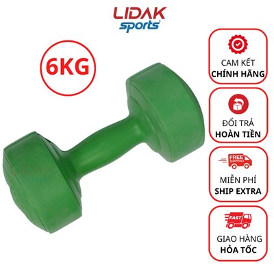 Tạ tay nhựa 6kg Lidak, tập gym cải thiện cơ bắp tại nhà - LIDAK SPORT