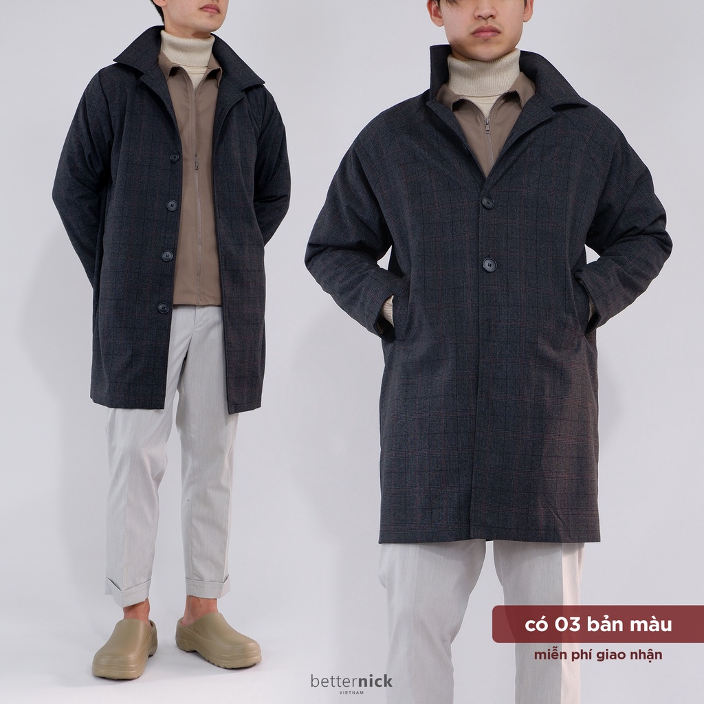 Áo khoác nam dáng dài cơ bản lịch sự Hanoi the coat