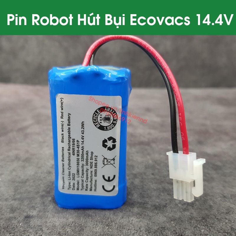 Pin robot hút bụi Ecovacs 14.4V Cen 540 - Cen 546 - Cen 550 - Cen 555