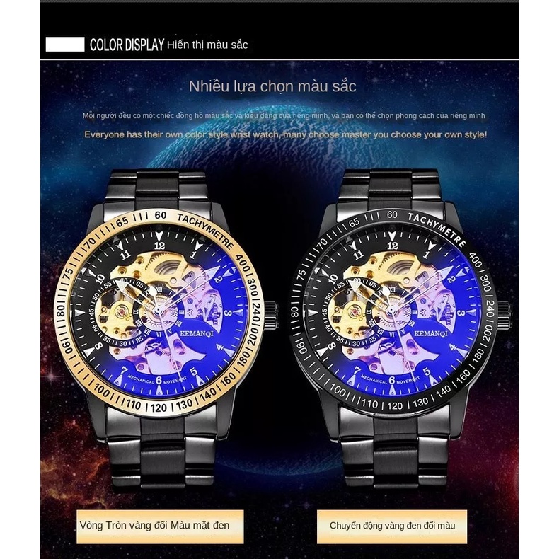 Đồng Hồ Cơ Tự Động Dạ Quang Chống Thấm Nước Thời Trang 2020 Cho Nam