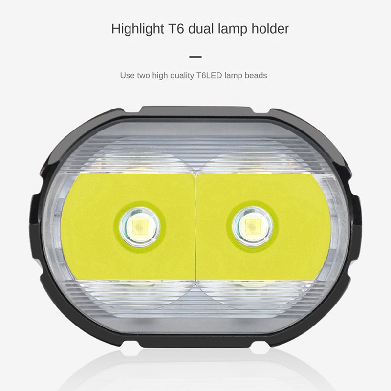 Đèn Pha Tích Hợp Sạc USB Bằng Hợp Kim Nhôm Cho Xe Đạp