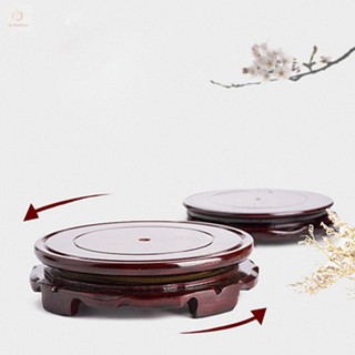 Đế Gỗ Xoay Tròn Trang Trí Bể Cá
