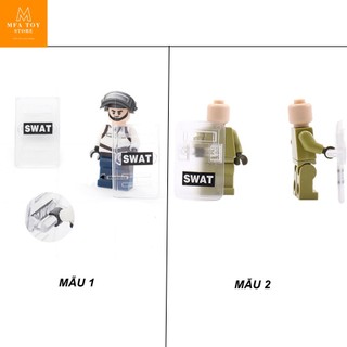 Đồ chơi lắp ráp swat army , mô hình lắp ghép quân sự - Khiên SWAT trong suốt
