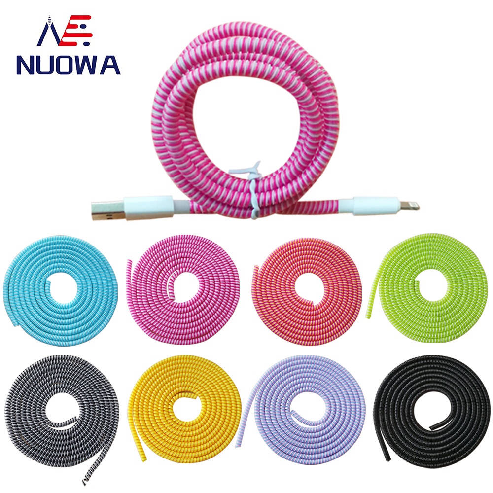 Dây Lò Xo Quấn Bảo Vệ Cáp Sạc / Tai Nghe Chống Đứt 1.4-1.5m Màu Sắc Ngẫu Nhiên