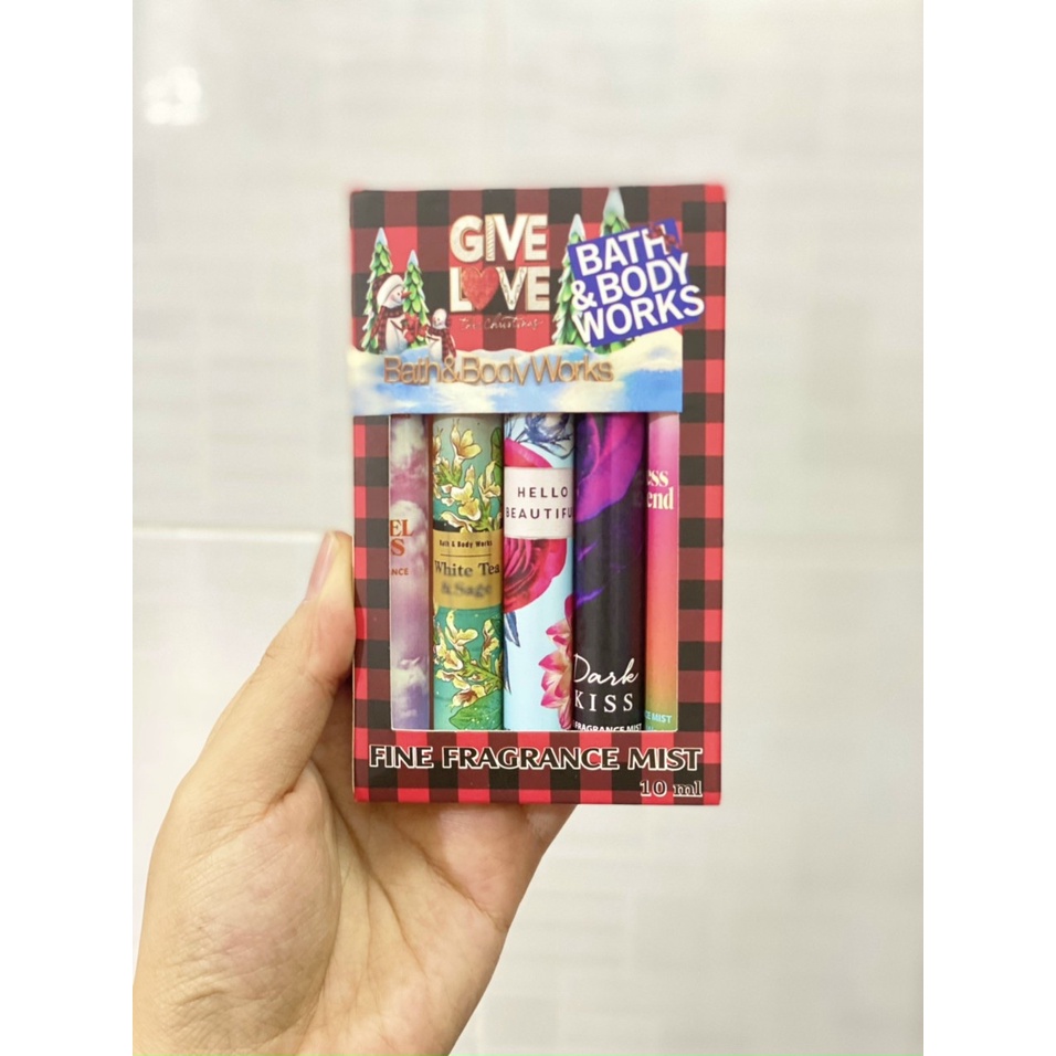 Combo 5 chai nước hoa chiết bath & body works 10ml-giao mùi ngẫu nhiên
